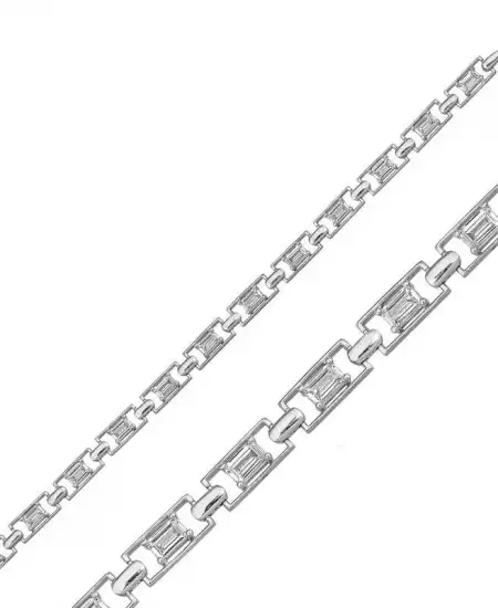 Gümüş Baget Su Yolu Bayan Bileklik