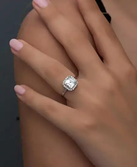 Gümüş Baget Taşlı Kadın Yüzük