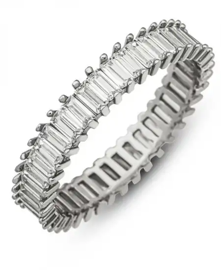 Gümüş Baget Taşlı Tamtur Kadın Yüzük