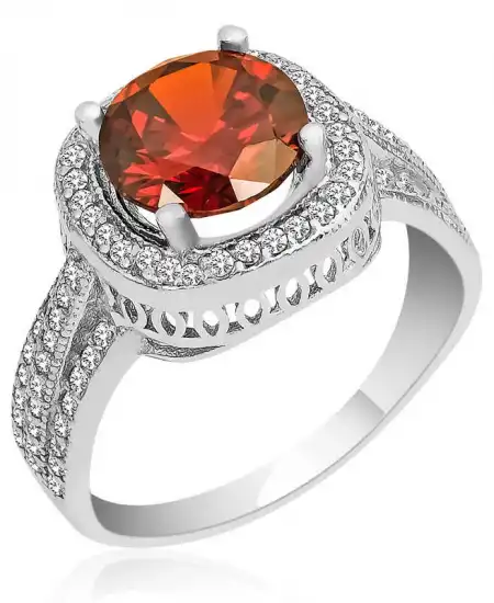 Gümüş Baget Yuvarlak Bayan Yüzük