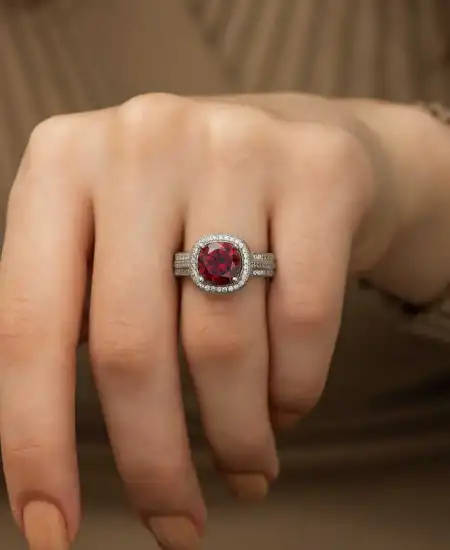 Gümüş Baget Yuvarlak Bayan Yüzük