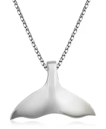 Gümüş Balık Kuyruğu Kolye