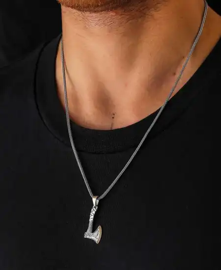 Gümüş Balta Kolye