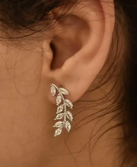 Gümüş Başak Bayan Küpesi