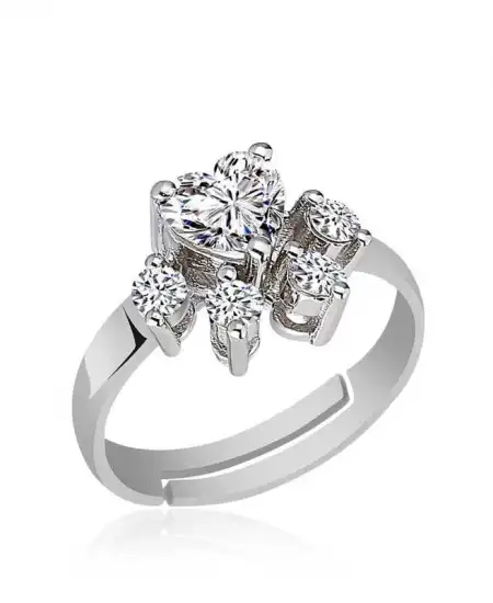 Gümüş Beyaz Kedi Patisi Yüzük