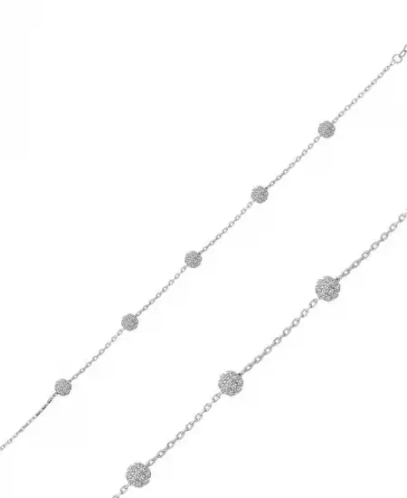 Gümüş Beyaz Toplu Bayan Bileklik