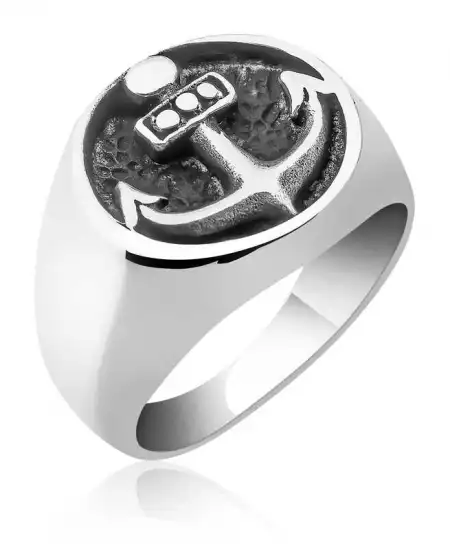 Gümüş Çapa Erkek Yüzük