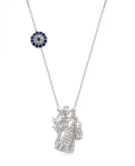 Gümüş Çerkes Bayan Kolye