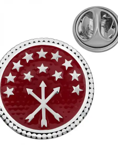 Gümüş Çerkes Bayrağı Rozet