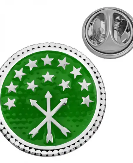 Gümüş Çerkes Bayrağı Rozet