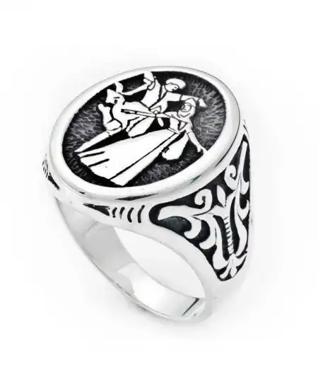 Gümüş Çerkes Erkek Yüzük
