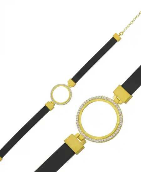 Gümüş Çeyrek Takılabilen Altın Kaplama Kadın Bileklik