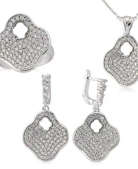 Gümüş Çiçek Bayan Set
