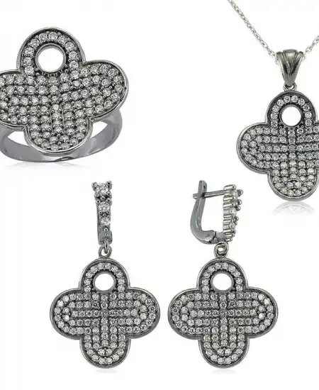 Gümüş Çiçek Bayan Set