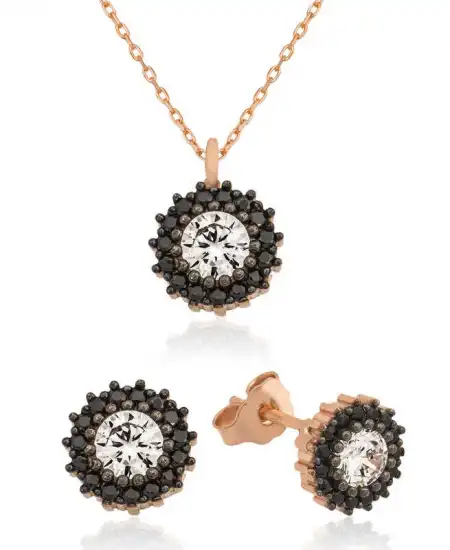 Gümüş Çiçek Tektaş Bayan Set