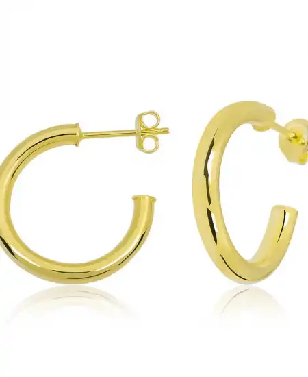 Gümüş Çivili Halka Küpe