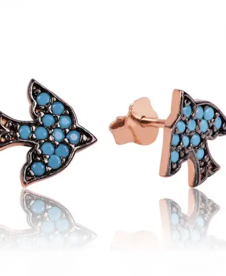 Gümüş Çivili Kırlangıç Küpe