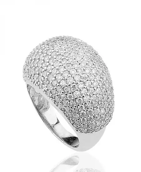 Gümüş Çok Taşlı Bayan Yüzük