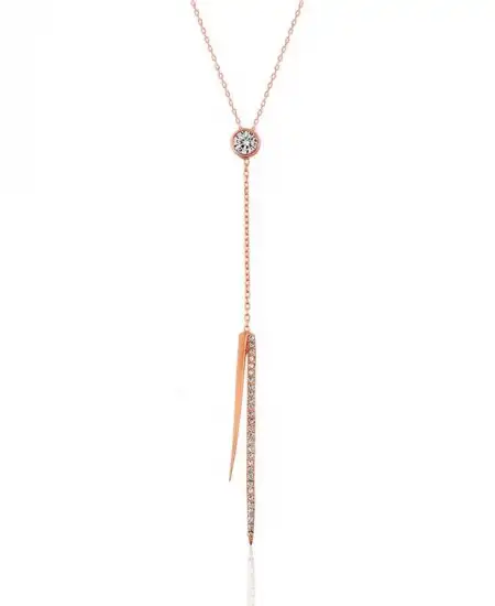 Gümüş Çubuk Bayan Kolye