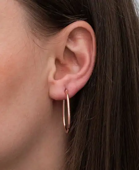 Gümüş Damla Halka Küpe