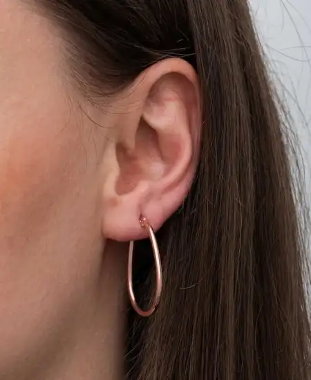 Gümüş Damla Halka Küpe