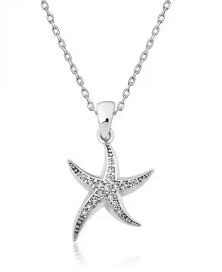 Gümüş Deniz Yıldızı Bayan Kolye
