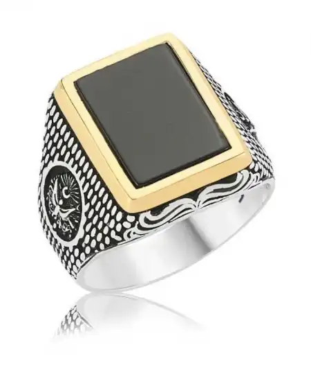 Gümüş Devlet Armalı Erkek Yüzük