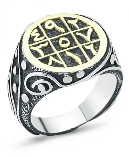 Gümüş Ebced Erkek Yüzük