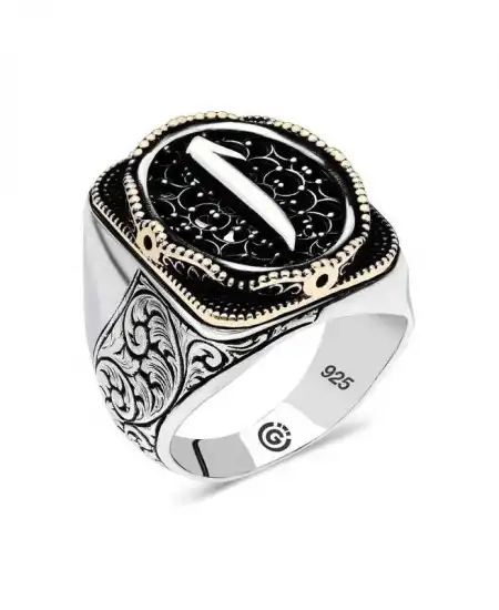 Gümüş Elif Oval Erkek Yüzük