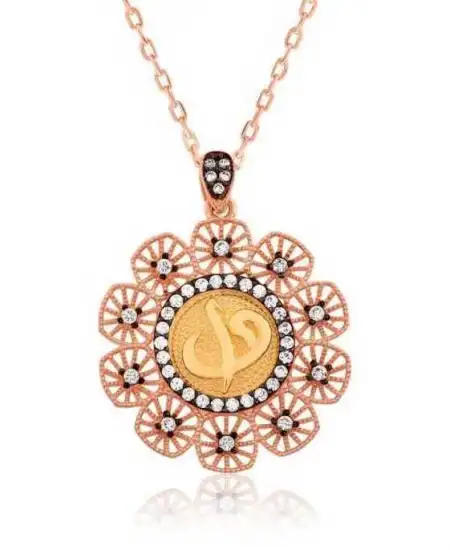 Gümüş Elif Vav Bayan Kolye