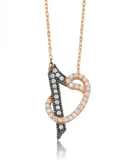 Gümüş Elif Vav Bayan Kolye