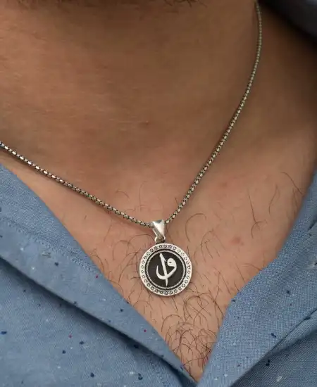 Gümüş Elif Vav Kolye