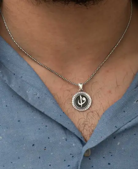 Gümüş Elif Vav Kolye