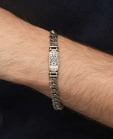 Gümüş Elişi Örgü Gurmet Erkek Bileklik