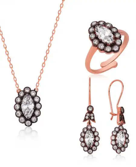 Gümüş Elmas Montür Bayan Set