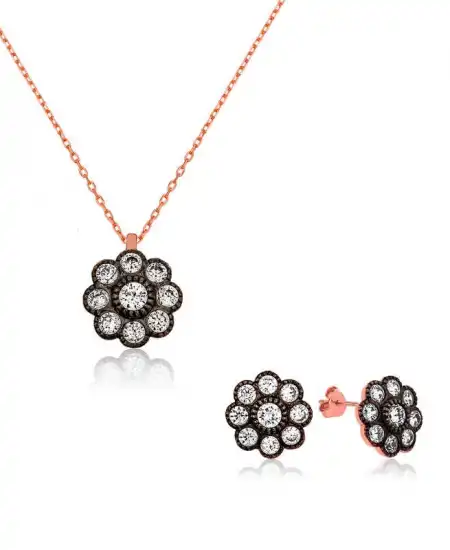 Gümüş Elmas Montür Papatya Bayan Set