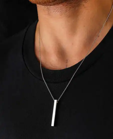 Gümüş Erkek Çubuk Kolye