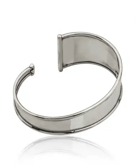 Gümüş Eskitme Bayan Bilezik