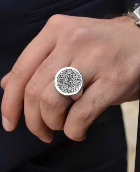 Gümüş Esma-ül Hüsna Erkek Yüzük