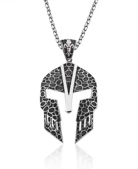 Gümüş Gladyatör Erkek Kolye