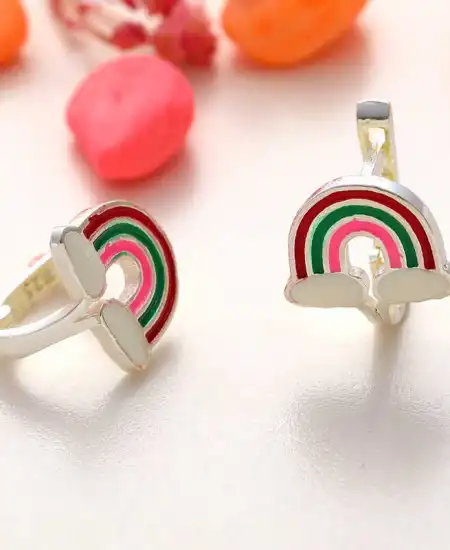 Gümüş Gökkuşağı Çocuk Küpe