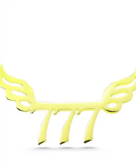 Gümüş Gold 777 Melek Sayısı Kadın Kolye