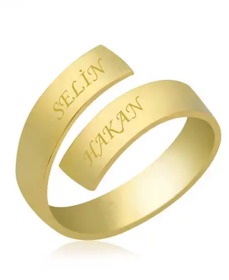 Gümüş Gold Aşk Sarmalı İsimli Yüzük