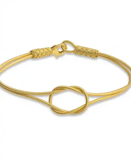 Gümüş Gold Dilek Düğüm Kazaziye Örgü Bileklik