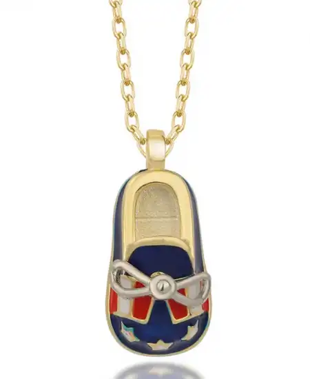 Gümüş Gold Erkek Çocuk Pabuç Kadın Kolye