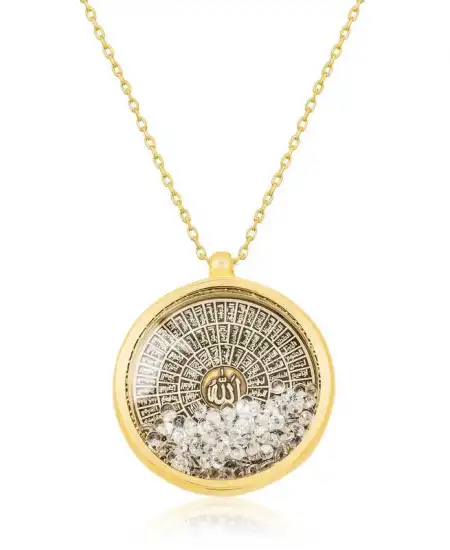 Gümüş Gold Esmaül Hüsna Bayan Kolye