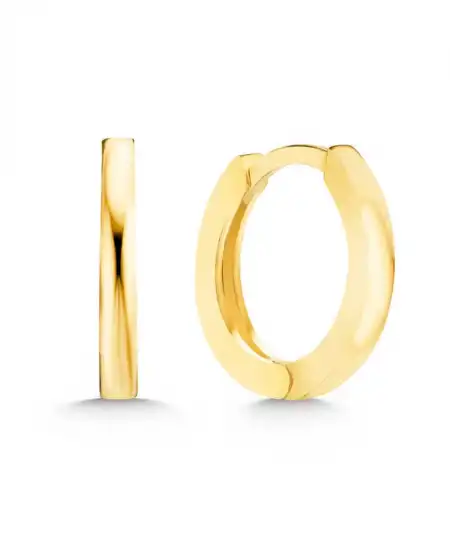 Gümüş Gold Halka Kadın Küpe