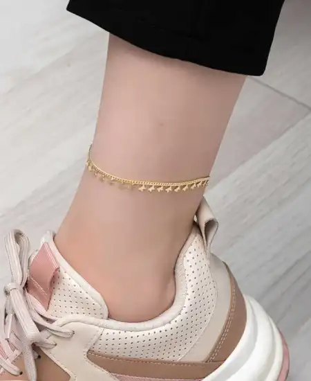 Gümüş Gold Kelebek Halhal