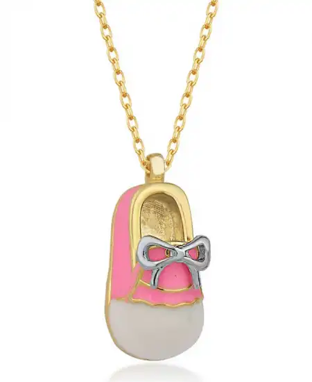 Gümüş Gold Kız Çocuk Pabuç Kadın Kolye