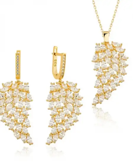 Gümüş Gold Melek Kanadı Kadın Set